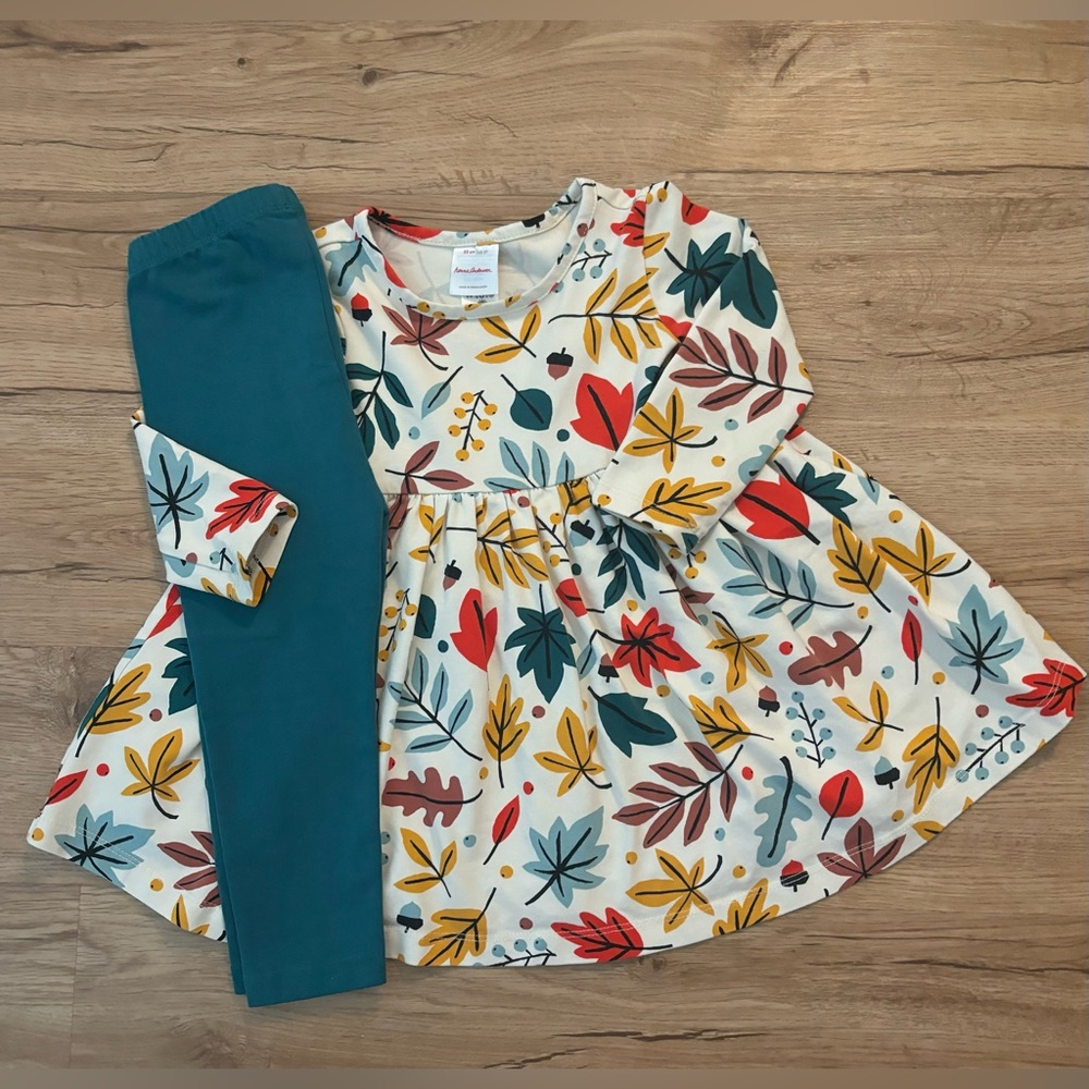 Hannah Andersson Fall Skater Dress with Leggings